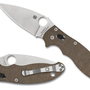 Spyderco Manix 2 Cru-Wear, Brown Canvas Micarta C101MPCW2